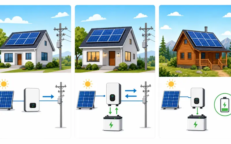 off-grid vs hybrid solar system