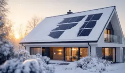 solar panels in winter